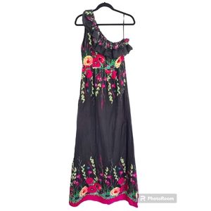 One Shoulder Maxi Dress Floral